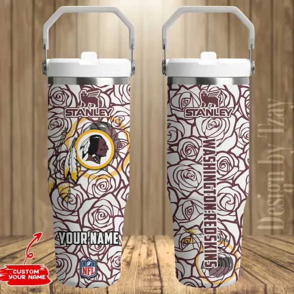 Washington Redskins Portable Car Cup Stainless Steel 304 Tumbler Water Bottle 30oz AZFST358