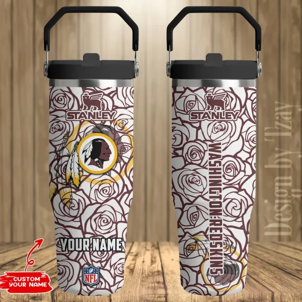 Washington Redskins Portable Car Cup Stainless Steel 304 Tumbler Water Bottle 30oz AZFST358 - Image 2