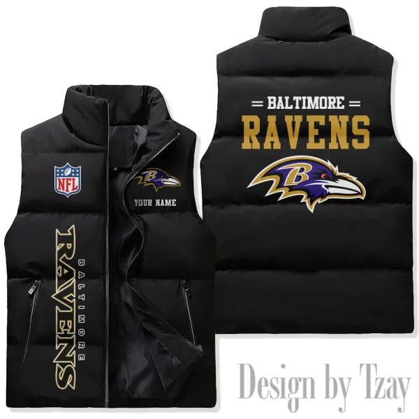 Baltimore Ravens Sleeveless Down Puffer Vest AZSDPV064 - Image 2