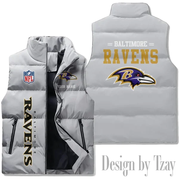 Baltimore Ravens Sleeveless Down Puffer Vest AZSDPV064 - Image 3