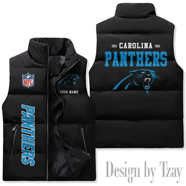 Carolina Panthers Sleeveless Down Puffer Vest AZSDPV066 - Image 3