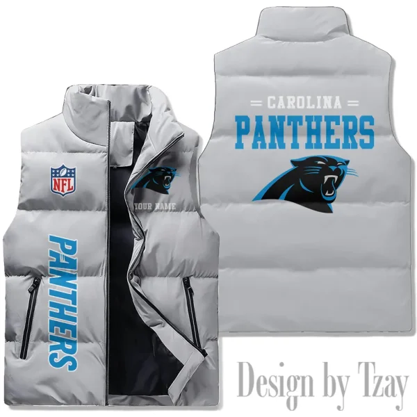 Carolina Panthers Sleeveless Down Puffer Vest AZSDPV066