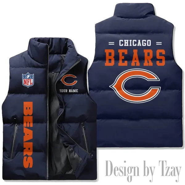 Chicago Bears Sleeveless Down Puffer Vest AZSDPV067