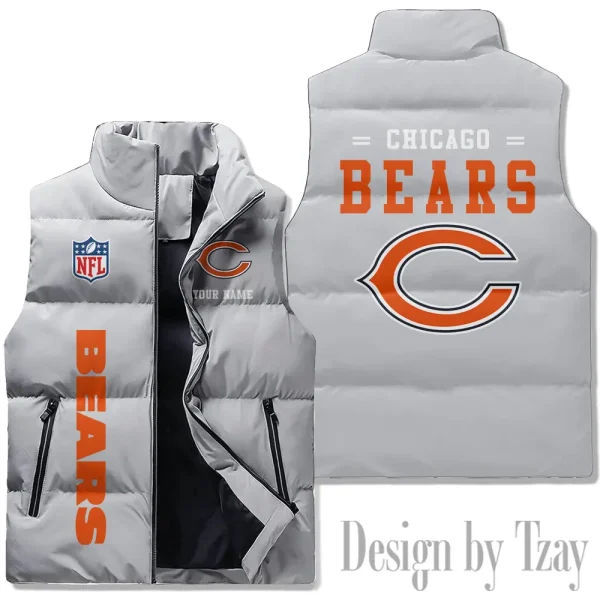 Chicago Bears Sleeveless Down Puffer Vest AZSDPV067 - Image 2