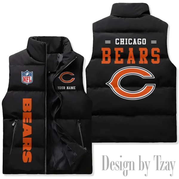 Chicago Bears Sleeveless Down Puffer Vest AZSDPV067 - Image 3