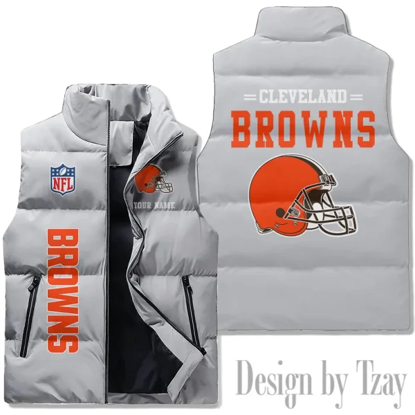 Cleveland Browns Sleeveless Down Puffer Vest AZSDPV069