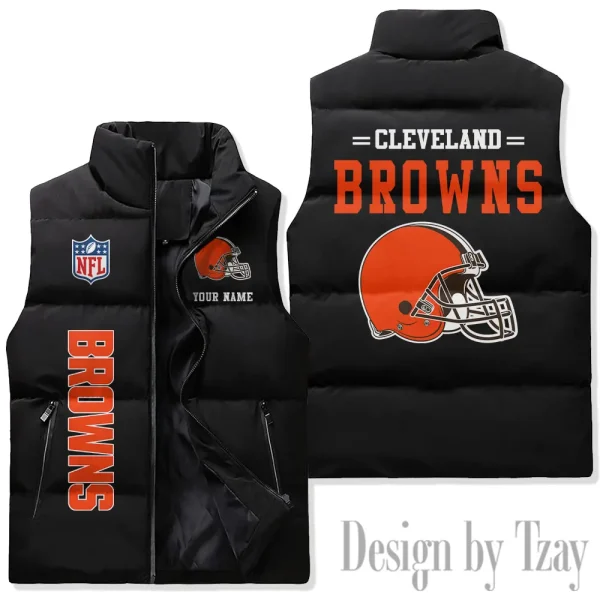 Cleveland Browns Sleeveless Down Puffer Vest AZSDPV069 - Image 2