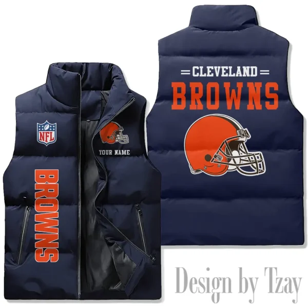 Cleveland Browns Sleeveless Down Puffer Vest AZSDPV069 - Image 3