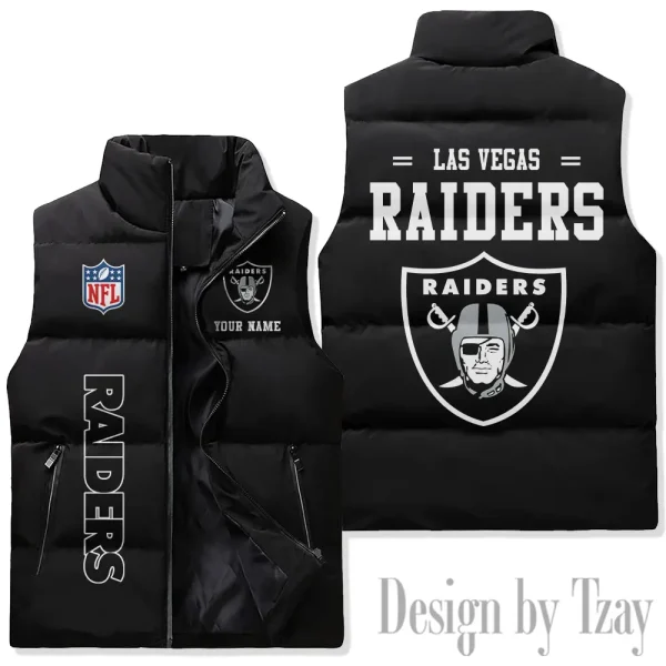Las Vegas Raiders Sleeveless Down Puffer Vest AZSDPV078