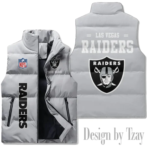 Las Vegas Raiders Sleeveless Down Puffer Vest AZSDPV078 - Image 2