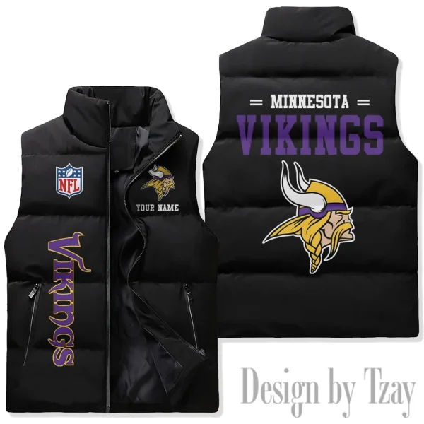 Minnesota Vikings Sleeveless Down Puffer Vest AZSDPV082 - Image 2