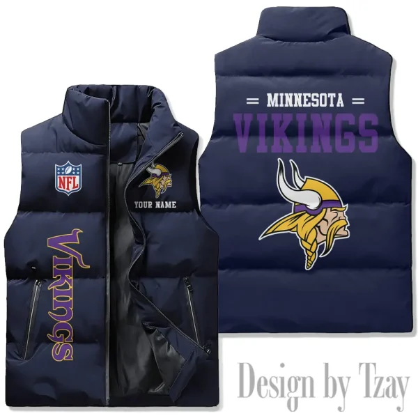 Minnesota Vikings Sleeveless Down Puffer Vest AZSDPV082
