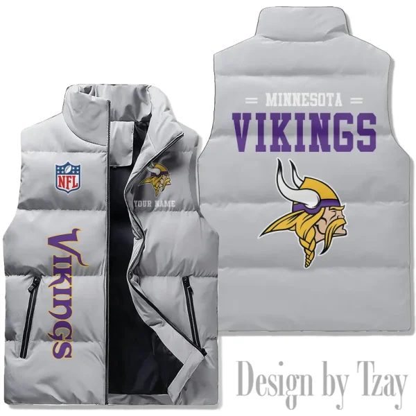Minnesota Vikings Sleeveless Down Puffer Vest AZSDPV082 - Image 3