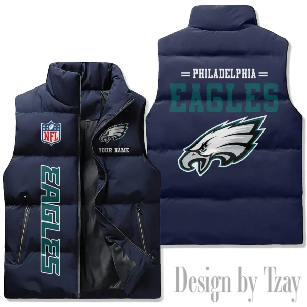 Philadelphia Eagles Sleeveless Down Puffer Vest AZSDPV087 - Image 2