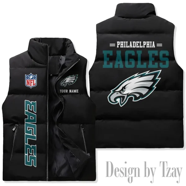 Philadelphia Eagles Sleeveless Down Puffer Vest AZSDPV087 - Image 3