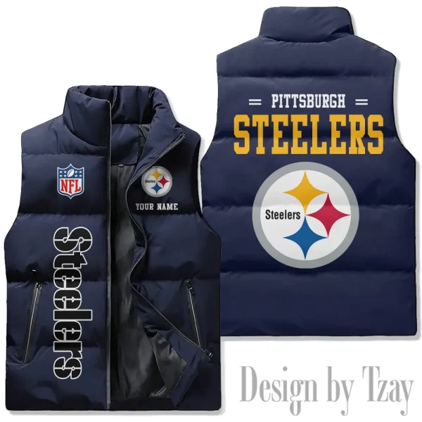 Pittsburgh Steelers Sleeveless Down Puffer Vest AZSDPV088