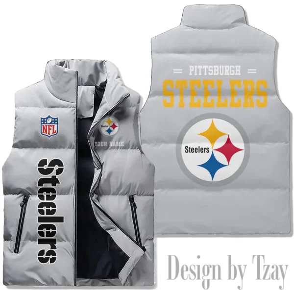 Pittsburgh Steelers Sleeveless Down Puffer Vest AZSDPV088 - Image 2