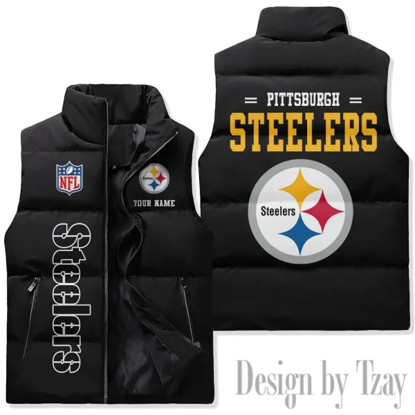 Pittsburgh Steelers Sleeveless Down Puffer Vest AZSDPV088 - Image 3