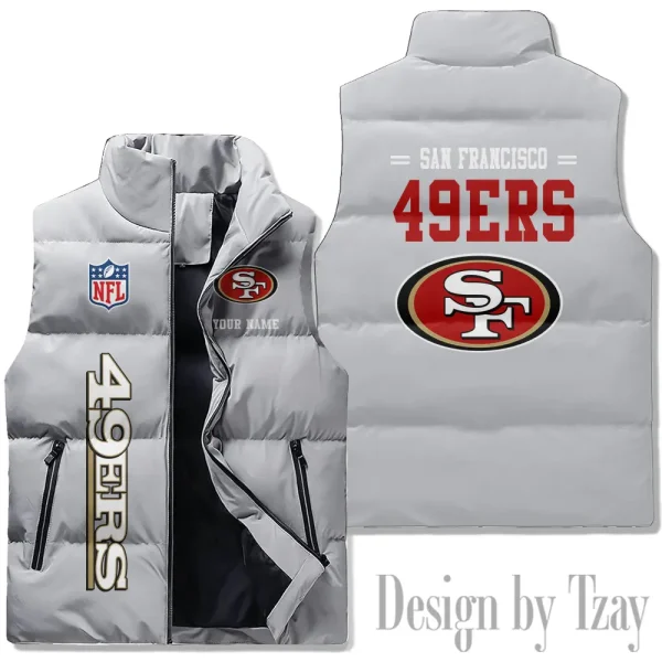 San Francisco 49ers Sleeveless Down Puffer Vest AZSDPV089