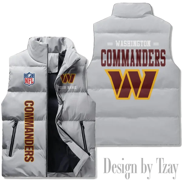 Washington Commanders Sleeveless Down Puffer Vest AZSDPV093 - Image 3
