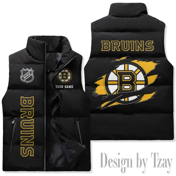 Boston Bruins NHL Sleeveless Down Puffer Vest AZSDPV095 - Image 3