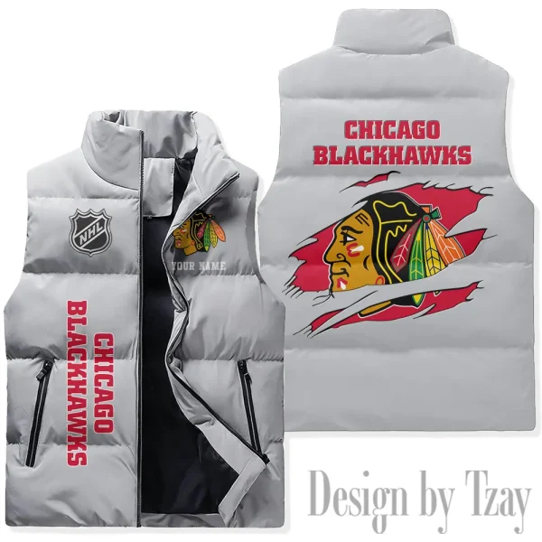 Chicago Blackhawks NHL Sleeveless Down Puffer Vest AZSDPV099