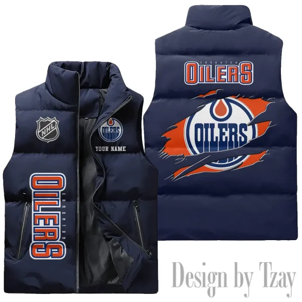 Edmonton Oilers NHL Sleeveless Down Puffer Vest AZSDPV104