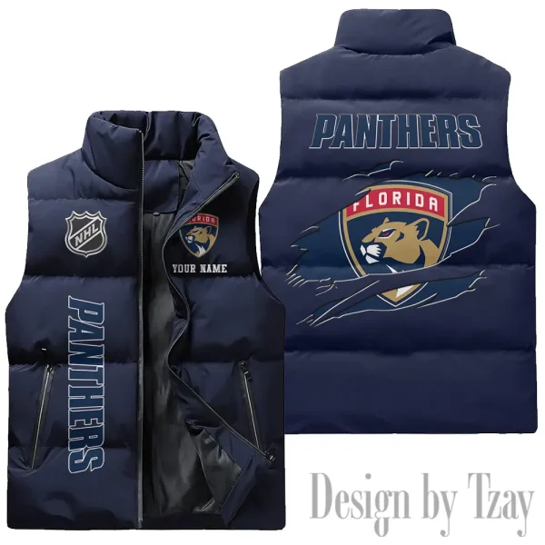 Florida Panthers NHL Sleeveless Down Puffer Vest AZSDPV105