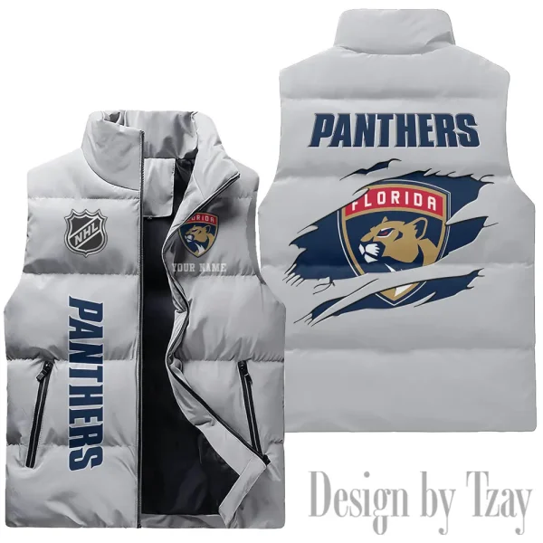 Florida Panthers NHL Sleeveless Down Puffer Vest AZSDPV105 - Image 2