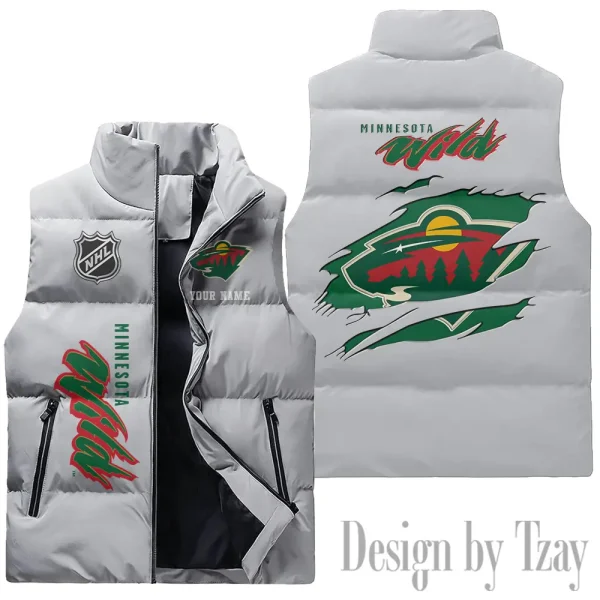 Minnesota Wild NHL Sleeveless Down Puffer Vest AZSDPV107 - Image 2