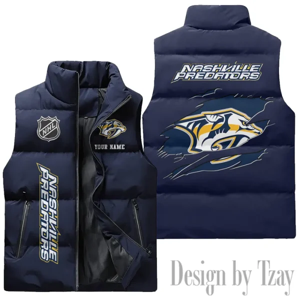 Nashville Predators NHL Sleeveless Down Puffer Vest AZSDPV109