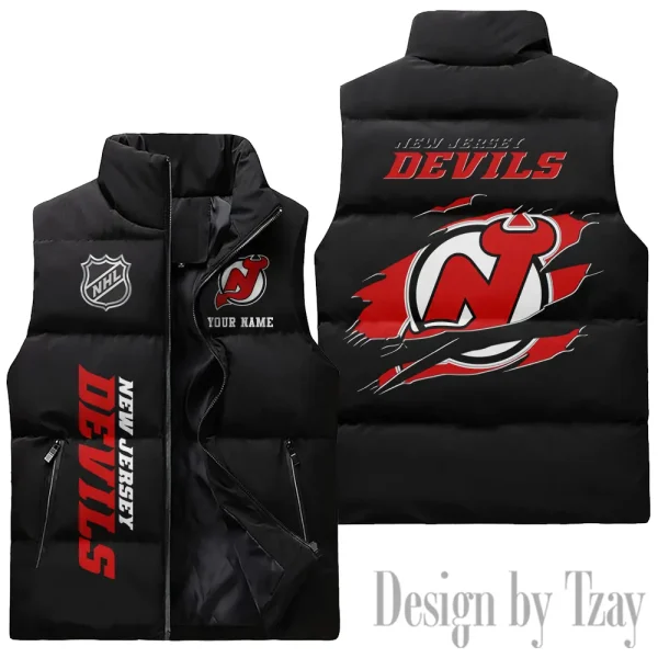 New Jersey Devils NHL Sleeveless Down Puffer Vest AZSDPV110 - Image 2