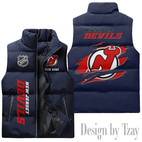 New Jersey Devils NHL Sleeveless Down Puffer Vest AZSDPV110 - Image 3