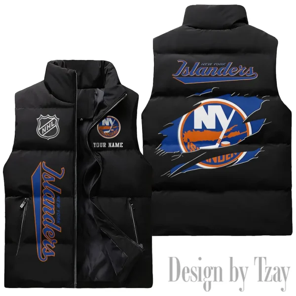 New York Islanders NHL Sleeveless Down Puffer Vest AZSDPV111