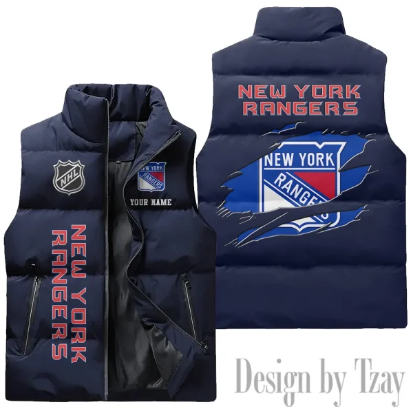 New York Rangers NHL Sleeveless Down Puffer Vest AZSDPV112