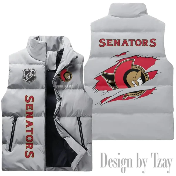 Ottawa Senators NHL Sleeveless Down Puffer Vest AZSDPV113 - Image 2