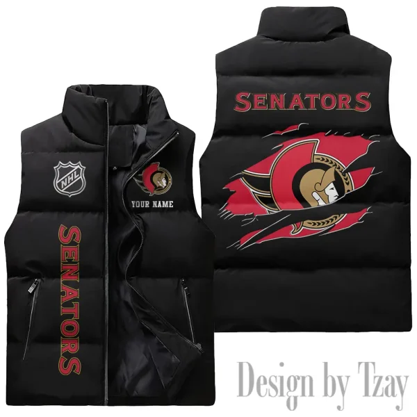 Ottawa Senators NHL Sleeveless Down Puffer Vest AZSDPV113 - Image 3