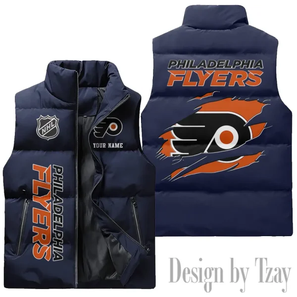 Philadelphia Flyers NHL Sleeveless Down Puffer Vest AZSDPV114 - Image 2