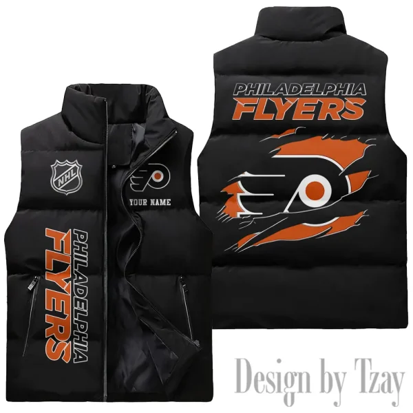 Philadelphia Flyers NHL Sleeveless Down Puffer Vest AZSDPV114 - Image 3