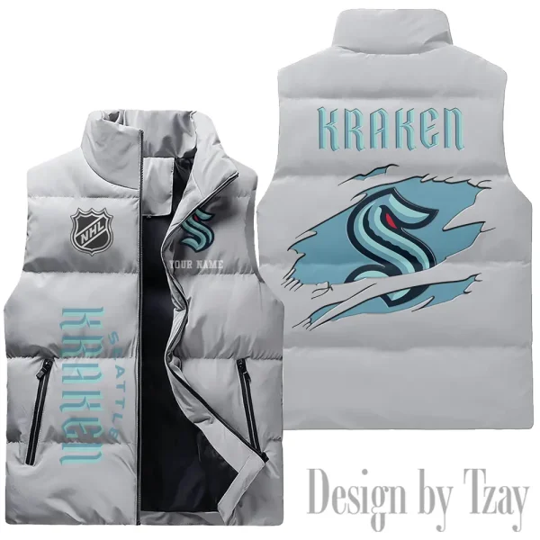 Seattle Kraken NHL Sleeveless Down Puffer Vest AZSDPV117