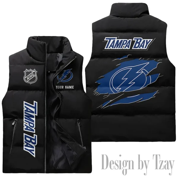 Tampa Bay Lightning NHL Sleeveless Down Puffer Vest AZSDPV119