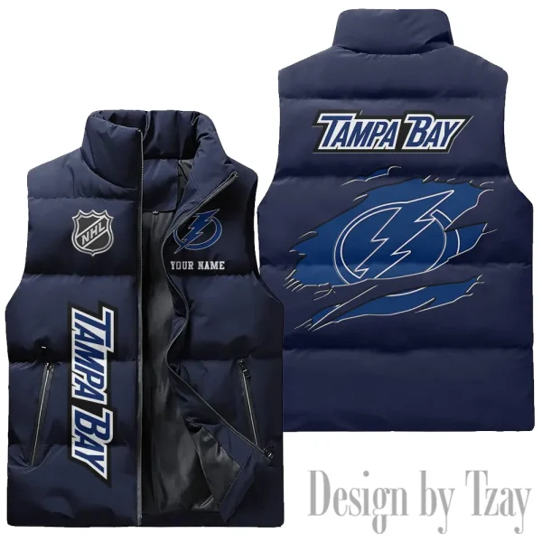 Tampa Bay Lightning NHL Sleeveless Down Puffer Vest AZSDPV119 - Image 2