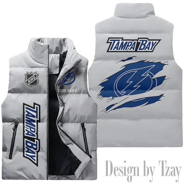 Tampa Bay Lightning NHL Sleeveless Down Puffer Vest AZSDPV119 - Image 3
