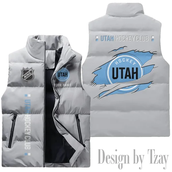 Utah Hockey Club NHL Sleeveless Down Puffer Vest AZSDPV121 - Image 2