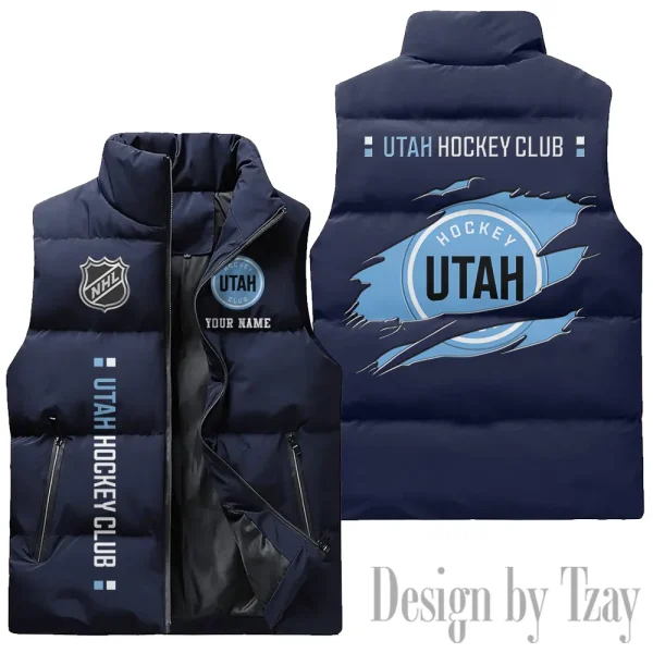 Utah Hockey Club NHL Sleeveless Down Puffer Vest AZSDPV121 - Image 3