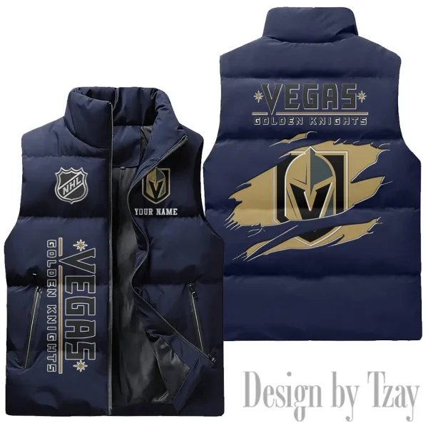 Vegas Golden Knights NHL Sleeveless Down Puffer Vest AZSDPV123 - Image 2