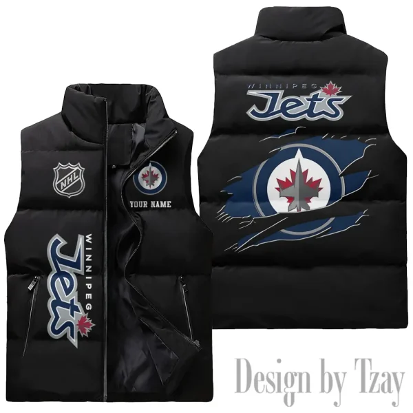 Winnipeg Jets NHL Sleeveless Down Puffer Vest AZSDPV125 - Image 2
