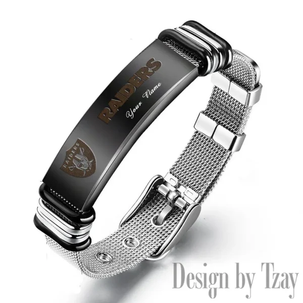 Las Vegas Raiders Bracelet Perfect Gift For Fans SPTSBRACELET081 - Image 3