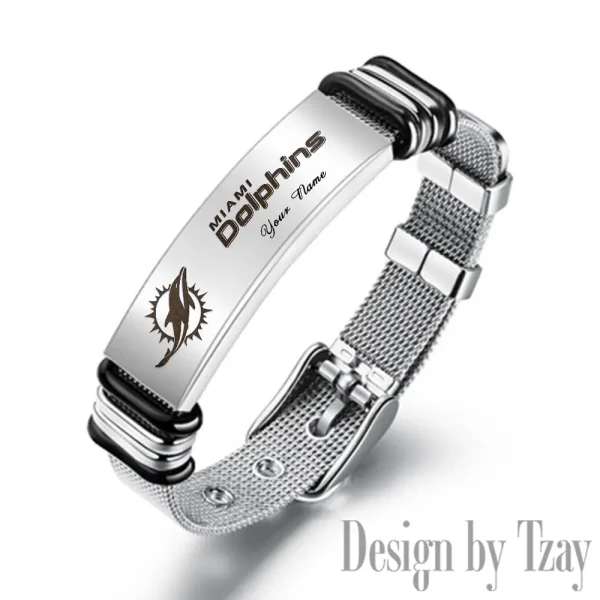 Miami Dolphins Bracelet Perfect Gift For Fans SPTSBRACELET084 - Image 3