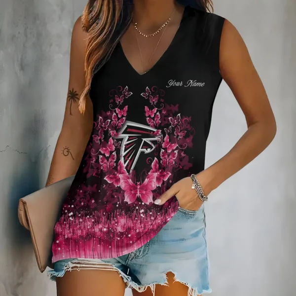 Atlanta Falcons Summer Casual Women's Tank Vest Sleeveless SPTVNECKWVTS549